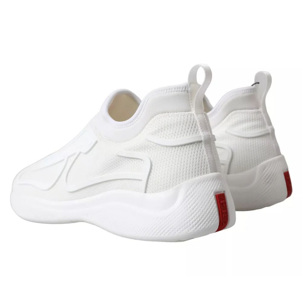 Prada White Nylon Sneaker