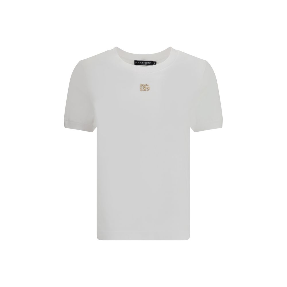 Dolce & Gabbana Logo with strass T-shirt