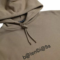 Balenciaga Brown Cotton Symbolic Molleton Bouclette Hooded Sweater