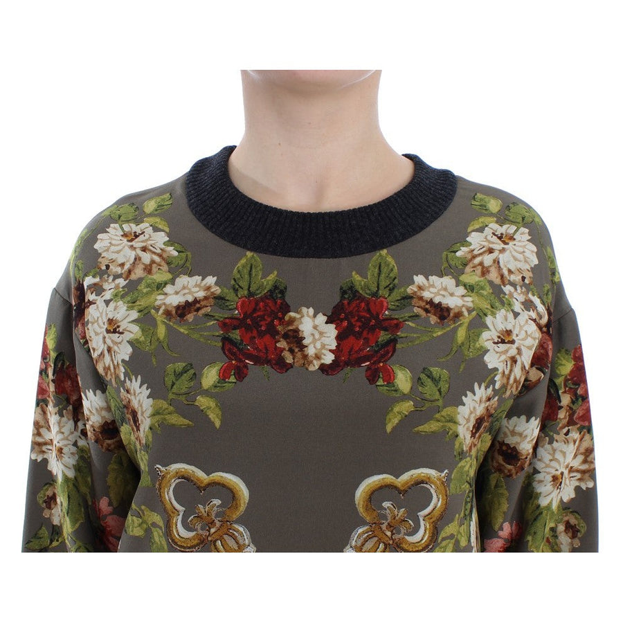 Dolce & Gabbana Enchanted Sicily Silk Crewneck Blouse