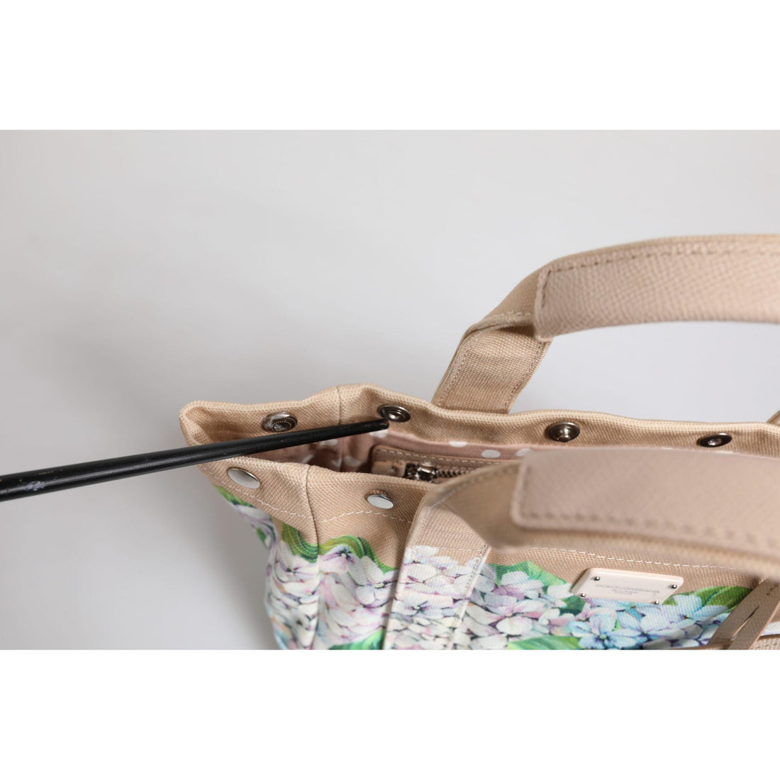 Dolce & Gabbana Multicolor Floral Canvas TANIA Top Handle Tote Borse Bag