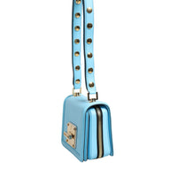 Dolce & Gabbana Light Blue Joy Therapy Lola Studded Leather Crossbody Bag