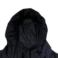 Dolce & Gabbana Dark Blue Logo Tape Full Zip Hooded Jacket