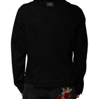 Dolce & Gabbana Black DG Cotton Stretch Denim Jacket