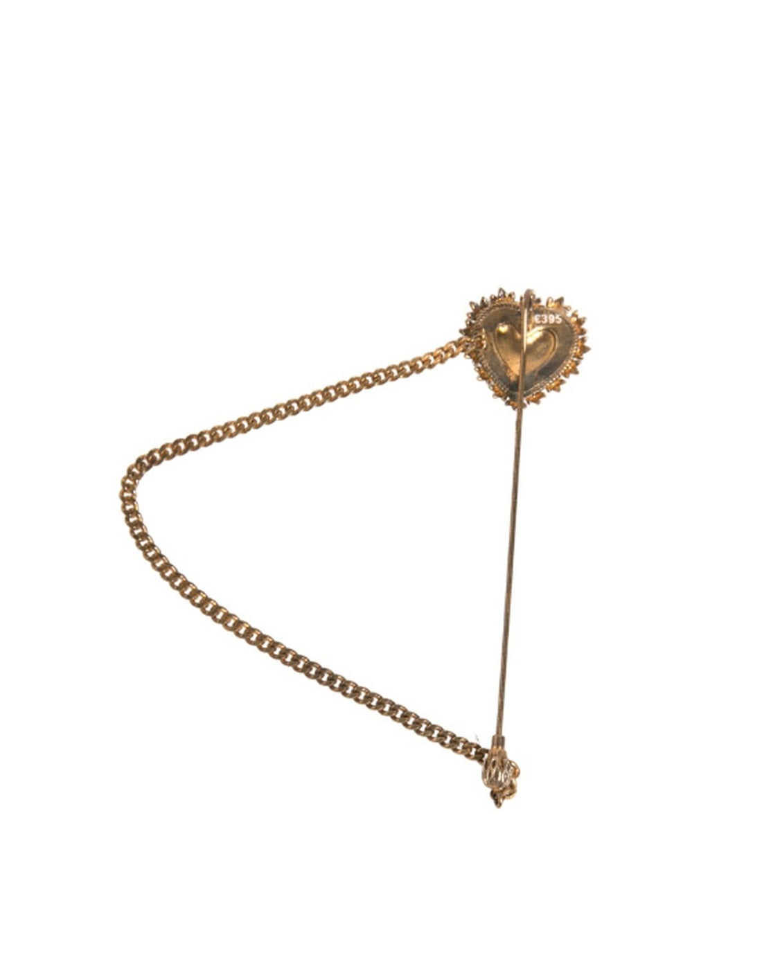 Dolce & Gabbana Gold 925 Sterling Silver Sacred Heart Pin Collar Brooch