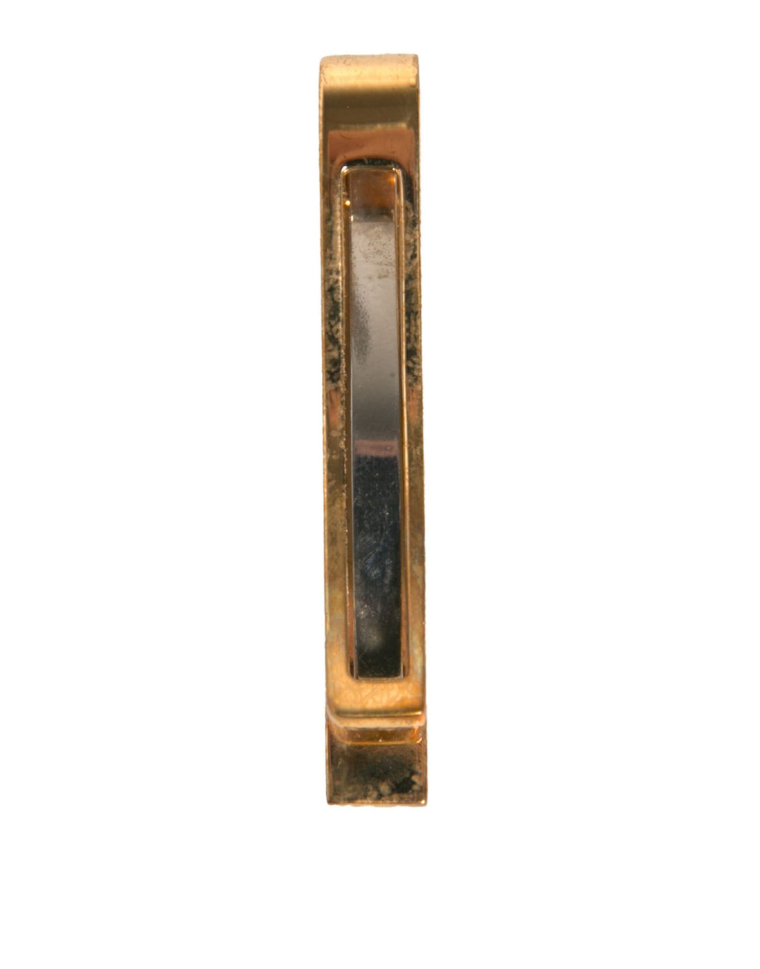 Dolce & Gabbana Gold Tone Brass Logo Branded Tie Clip Bar