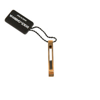 Dolce & Gabbana Gold Tone Brass Crystal Branded Tie Clip Bar