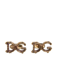 Dolce & Gabbana Gold Tone 925 Sterling Silver DG Logo Cufflink