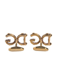 Dolce & Gabbana Gold Tone 925 Sterling Silver DG Logo Cufflink