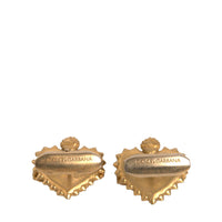 Dolce & Gabbana Gold 925 Sterling Silver DG Heart Cufflink