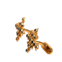 Dolce & Gabbana Gold Tone Brass Cross Crystal Cufflink