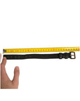 Dolce & Gabbana Black Textured Leather Gold Tone Metal Buckle Armband