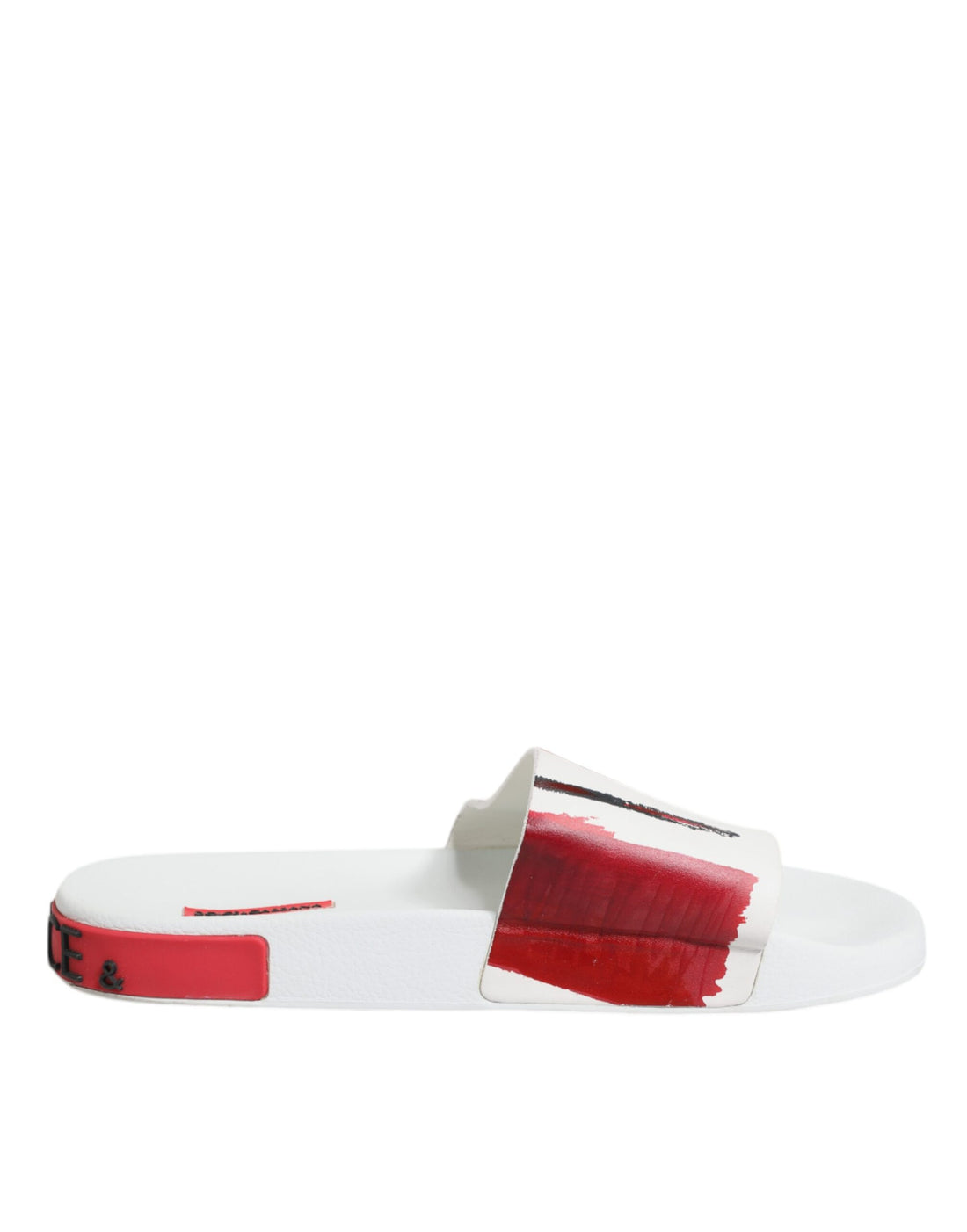 Dolce & Gabbana White Leather Slides Sandals Beachwear Shoes