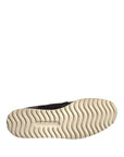 Dolce & Gabbana Black Canvas Tropical Print Slip On Shoes