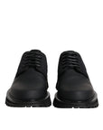 Dolce & Gabbana Black Leather Lace Up Trekking Dress Shoes