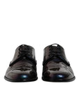 Dolce & Gabbana Multicolor Peacock Patent Leather Derby Men Dress Shoes
