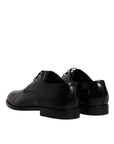Dolce & Gabbana Black Calfskin Leather Derby Lace Up Formal Dress Shoes