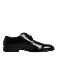 Dolce & Gabbana Black Calfskin Leather Derby Lace Up Formal Dress Shoes