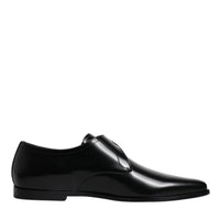 Dolce & Gabbana Black Leather Monk Strap Derby Formal Shoes