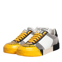 Dolce & Gabbana Multicolor Leather DNA Low Top Sneakers Shoes