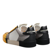 Dolce & Gabbana Multicolor Leather DNA Low Top Sneakers Shoes