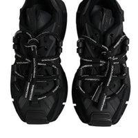 Dolce & Gabbana Black Low Top Space Lace Up Sneakers Shoes