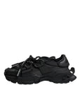 Dolce & Gabbana Black Low Top Space Lace Up Sneakers Shoes
