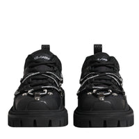 Dolce & Gabbana Black Low Top Lace Up Trekking Sneakers Shoes