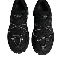 Dolce & Gabbana Black Low Top Lace Up Trekking Sneakers Shoes