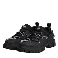 Dolce & Gabbana Black Low Top Lace Up Trekking Sneakers Shoes