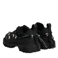 Dolce & Gabbana Black Low Top Lace Up Trekking Sneakers Shoes