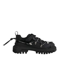 Dolce & Gabbana Black Low Top Lace Up Trekking Sneakers Shoes