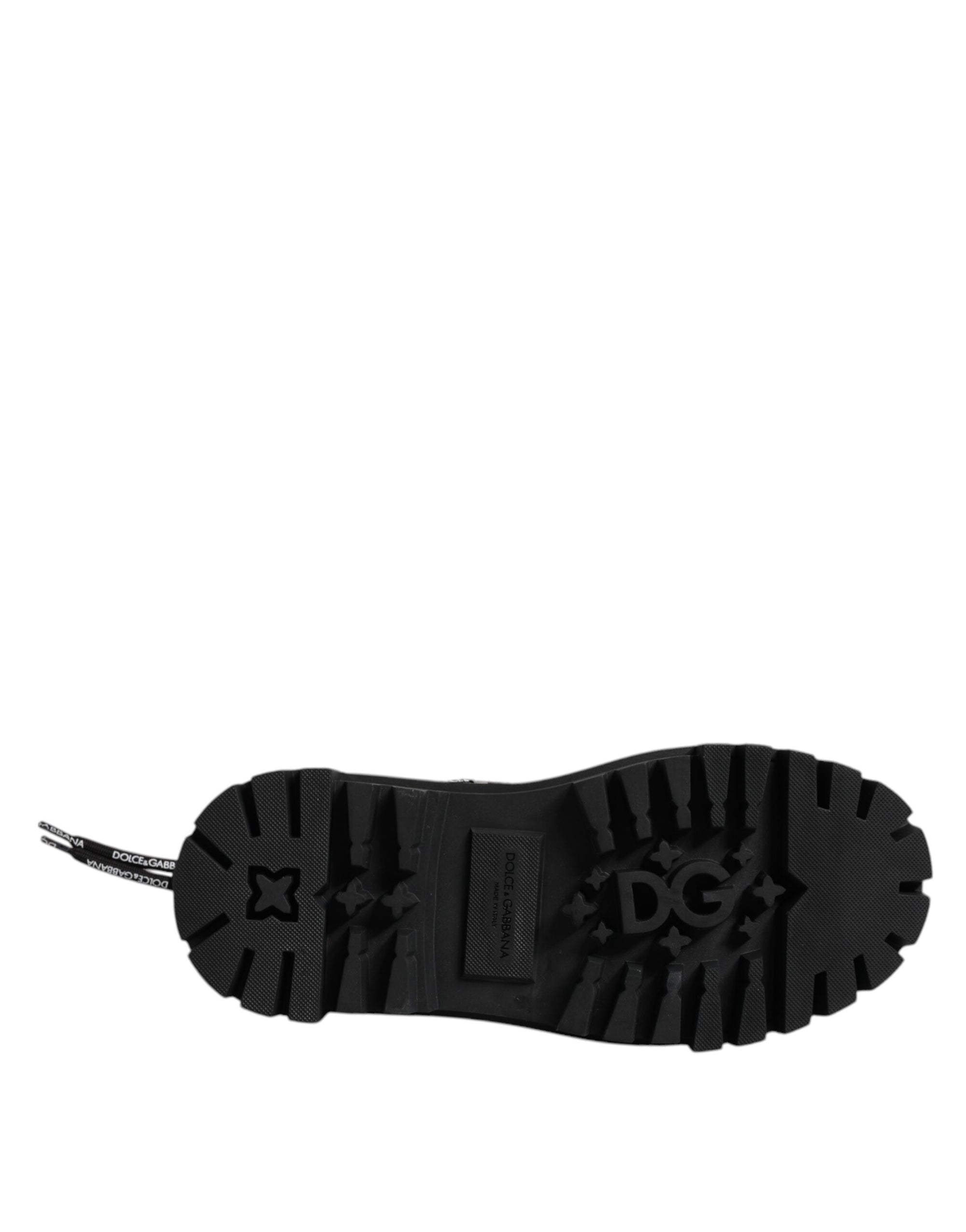 Dolce &amp; Gabbana Black Low Top Lace Up Trekking Sneakers Shoes