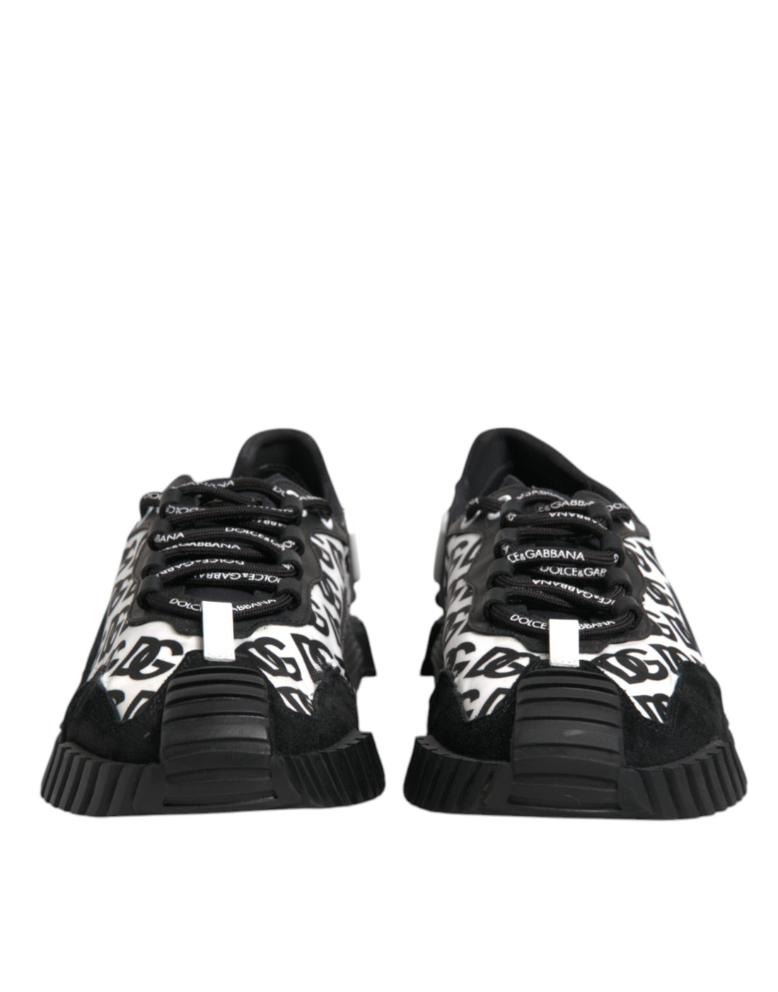 Dolce & Gabbana Black Logo Nylon Low Top NS1 Sneakers Shoes