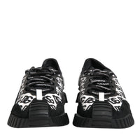 Dolce & Gabbana Black Logo Nylon Low Top NS1 Sneakers Shoes