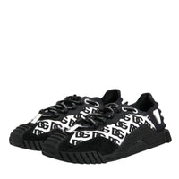 Dolce & Gabbana Black Logo Nylon Low Top NS1 Sneakers Shoes