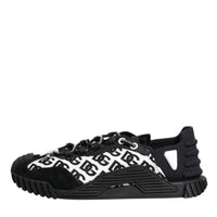 Dolce & Gabbana Black Logo Nylon Low Top NS1 Sneakers Shoes