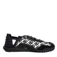 Dolce & Gabbana Black Logo Nylon Low Top NS1 Sneakers Shoes