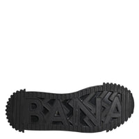 Dolce & Gabbana Black Logo Nylon Low Top NS1 Sneakers Shoes