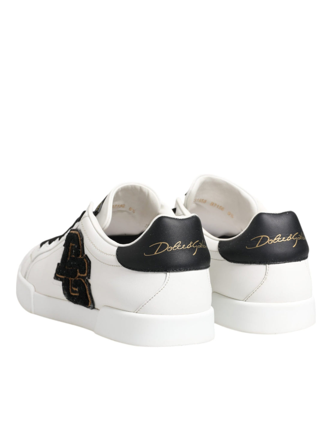 Dolce & Gabbana White Leather DG Logo Low Top Sneakers Shoes