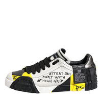 Dolce & Gabbana Multicolor Lettering Portofino Sneakers Shoes