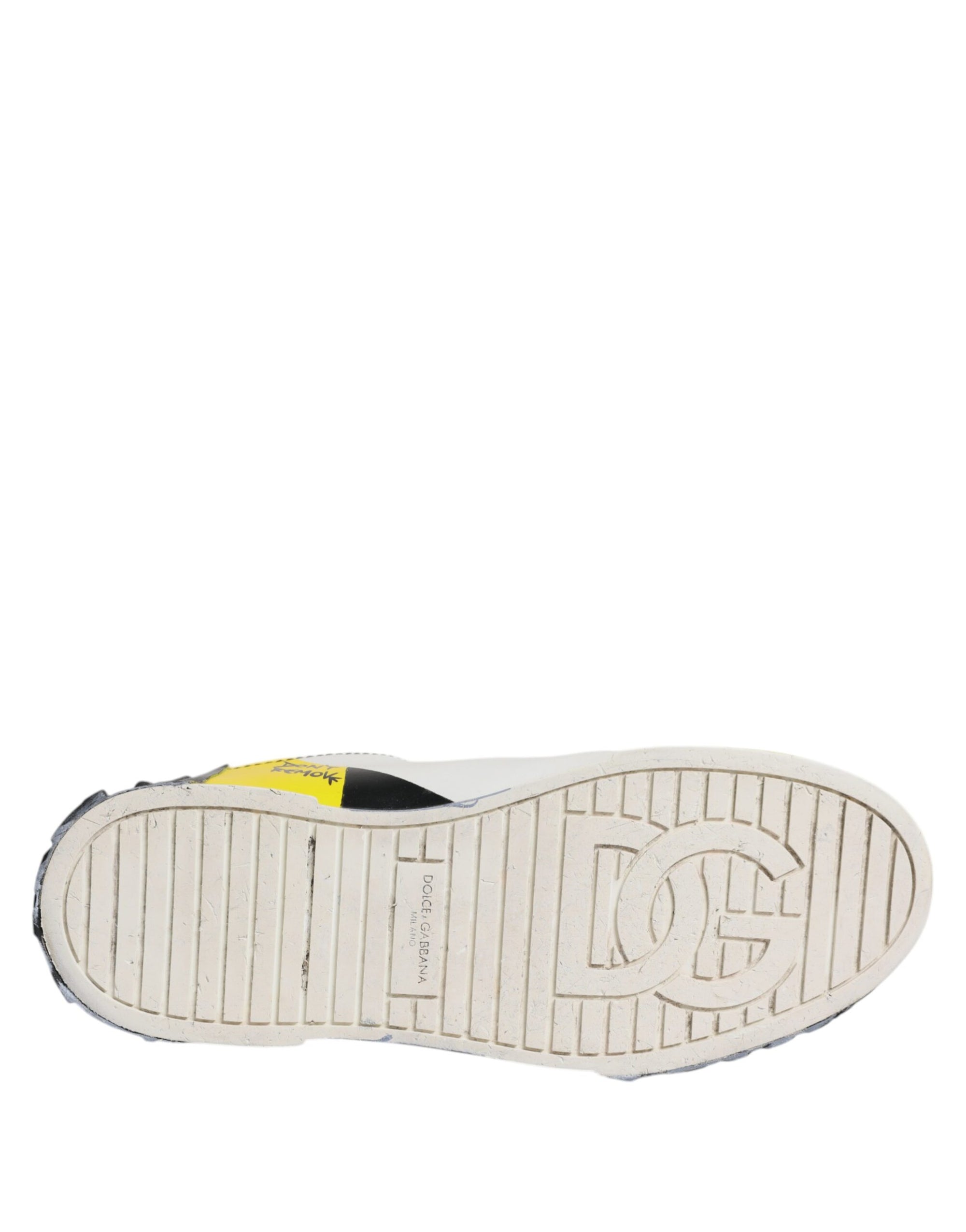 Dolce &amp; Gabbana Multicolor Lettering Portofino Sneakers Shoes