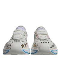 Dolce & Gabbana White Daymaster Hand Painted Sneakers Shoes