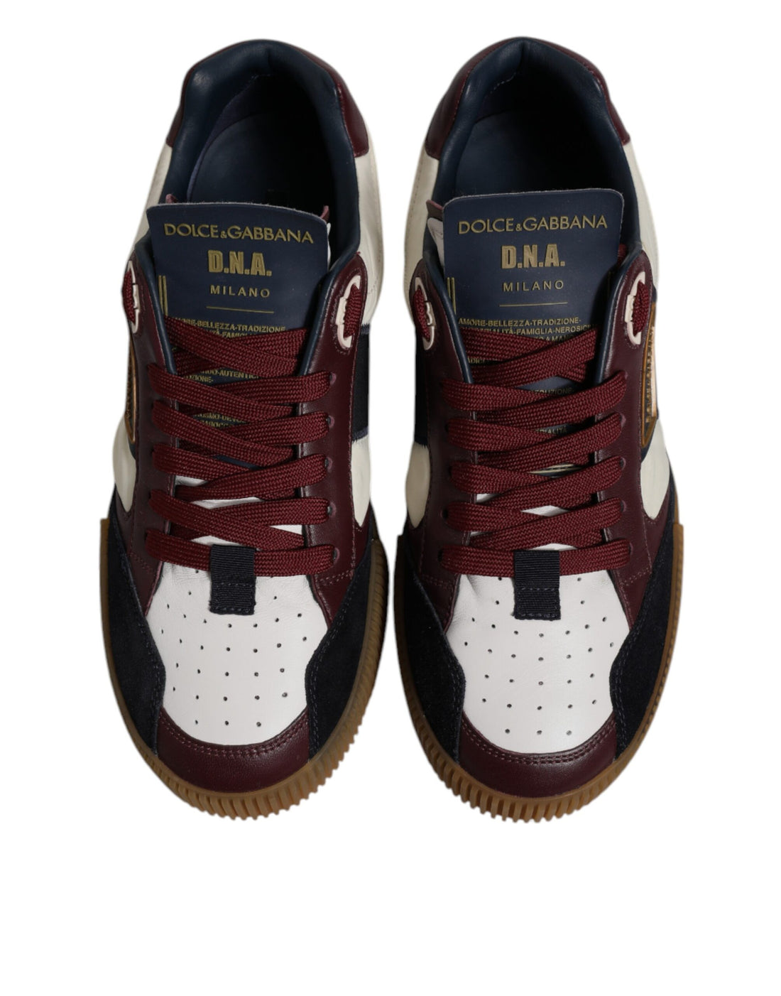 Dolce & Gabbana Multicolor Leather DNA Sneakers Shoes