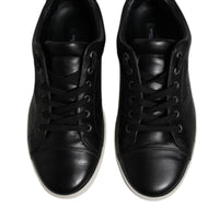 Dolce & Gabbana Black London Nappa Leather Men Sneakers Shoes