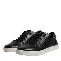 Dolce & Gabbana Black London Nappa Leather Men Sneakers Shoes