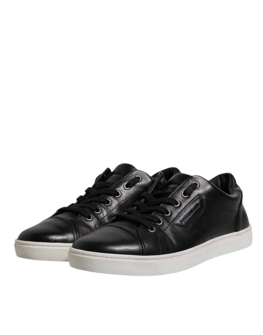 Dolce & Gabbana Black London Nappa Leather Men Sneakers Shoes