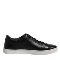 Dolce & Gabbana Black London Nappa Leather Men Sneakers Shoes