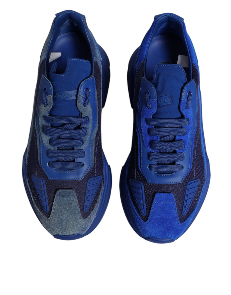 Dolce & Gabbana Blue Leather Daymaster Low Top Sneakers Shoes