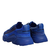 Dolce & Gabbana Blue Leather Daymaster Low Top Sneakers Shoes